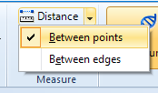 Two modes of the Distance tool