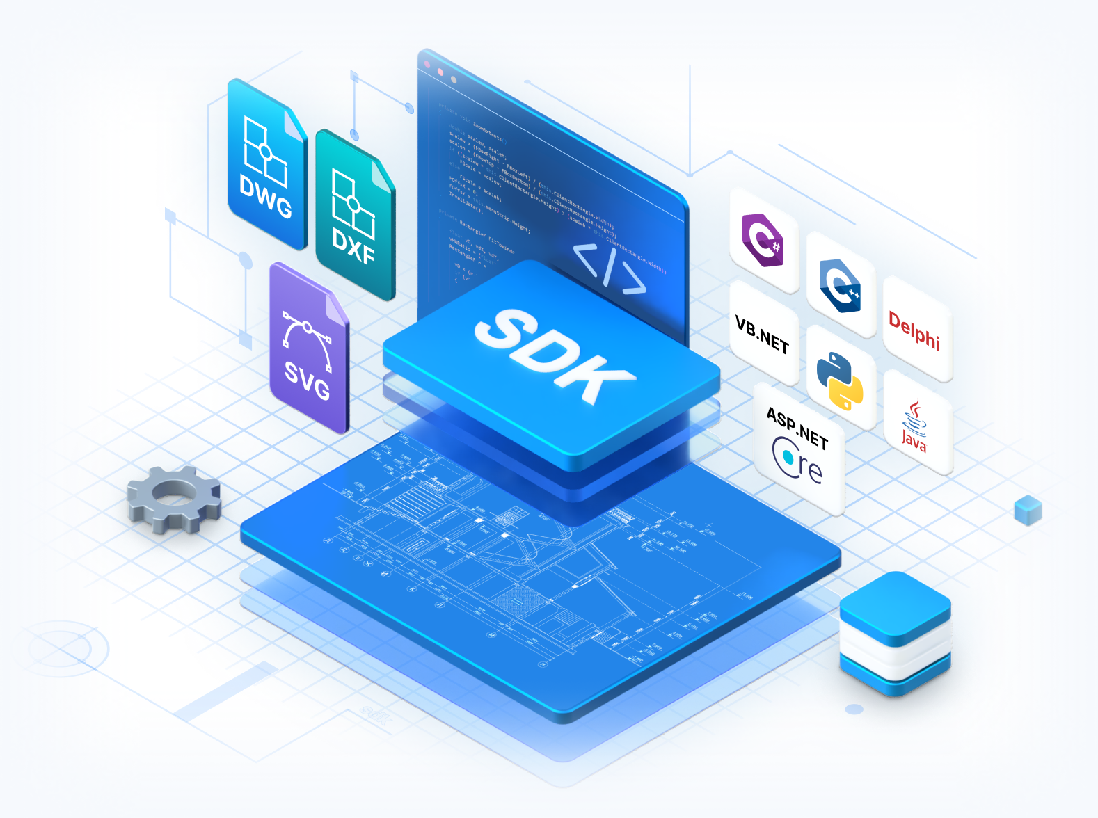 SDK CAD para visualizar y exportar archivos DWG, DXF y otros archivos CAD