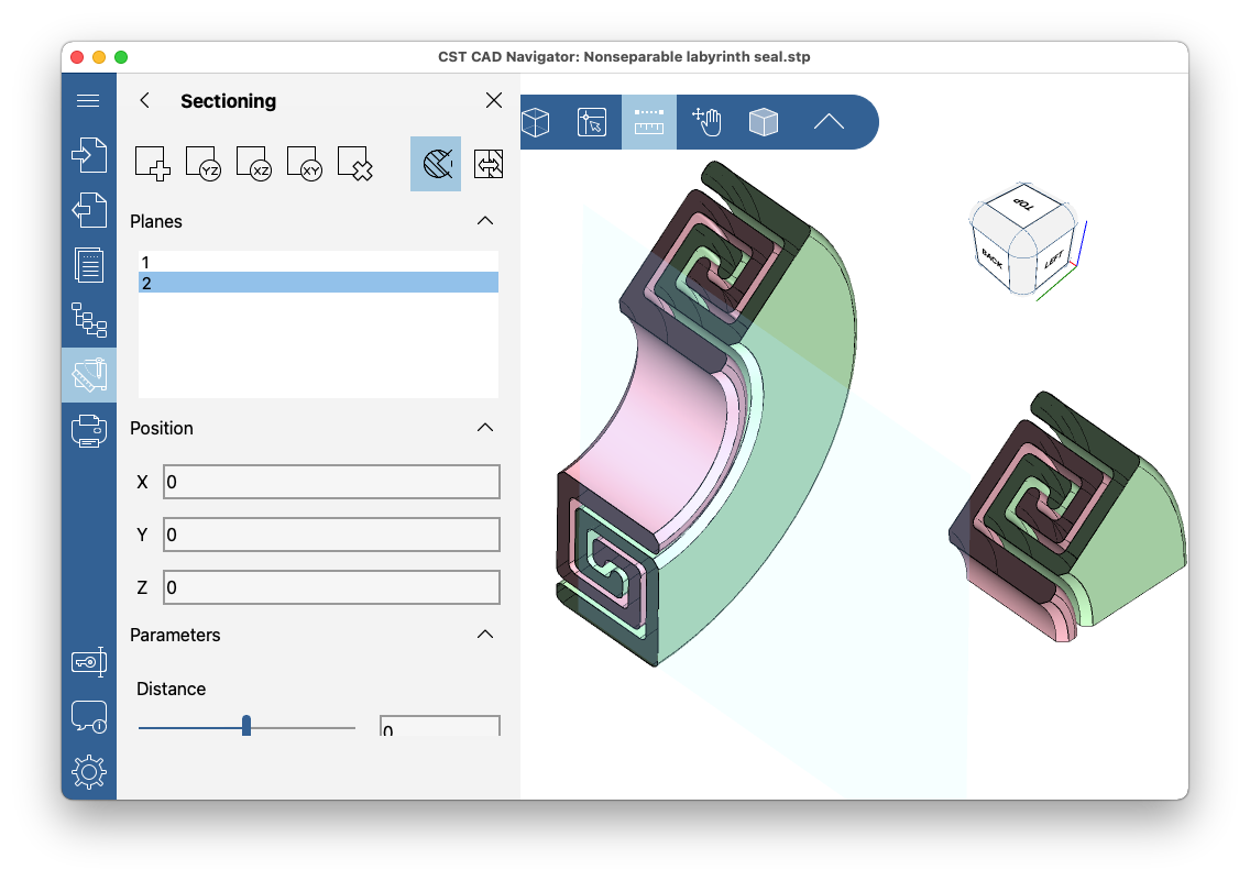 Secciones 3D en CST CAD Navigator