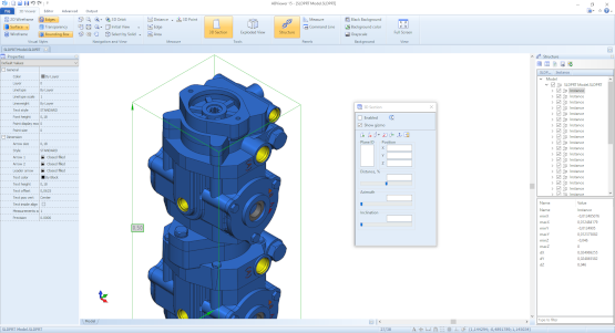 3D model visualisation in ABViewer