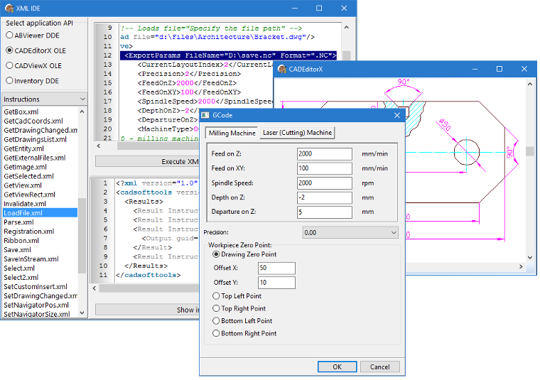 Export to g-code in CADEditorX